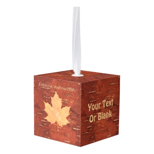 Fröhliche Weihnachten - Maple Leaf Decoratie (Achter hoekig)