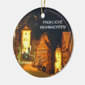 FROHLICHE WEIHNACHTEN (MERRY CHRISTMAS) KERAMISCH ORNAMENT (Links)