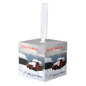 Fröhliche Weihnachten - Old Red Truck Decoratie (Voorkant hoekig)