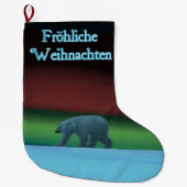 Frohliche Weihnachten - Polaire Beer met verlichti Grote Kerstsok (Voorkant)