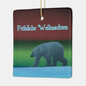 Frohliche Weihnachten - Polaire Beer met verlichti Keramisch Ornament (Links)
