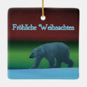 Frohliche Weihnachten - Polaire Beer met verlichti Keramisch Ornament (Achterkant)