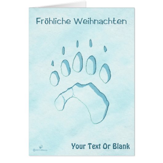 Fröhliche Weihnachten - Polar Beer Paw Print (Voorkant)