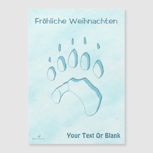 Fröhliche Weihnachten - Polar Beer Paw Print (Voorkant)