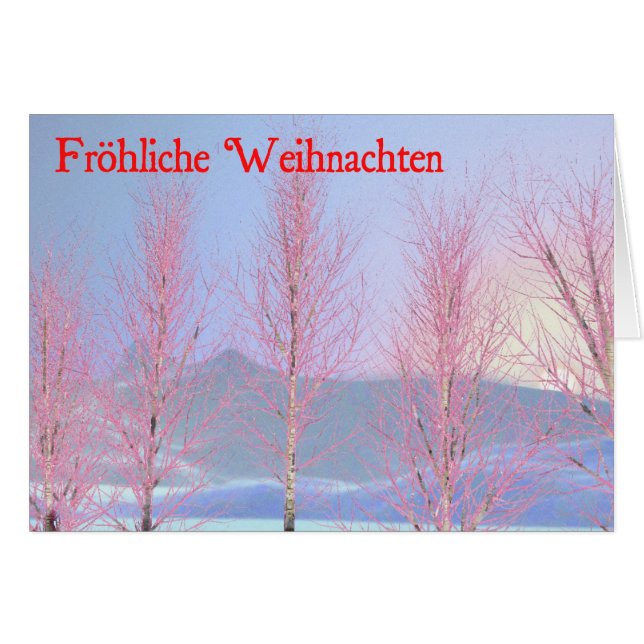 Frohliche Weihnachten - Raspberry Creme Birch (Voorkant Horizontaal)