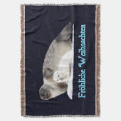 Frohliche Weihnachten - Ringed zegel Deken (Voorkant Verticaal)