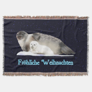 Frohliche Weihnachten - Ringed zegel Deken