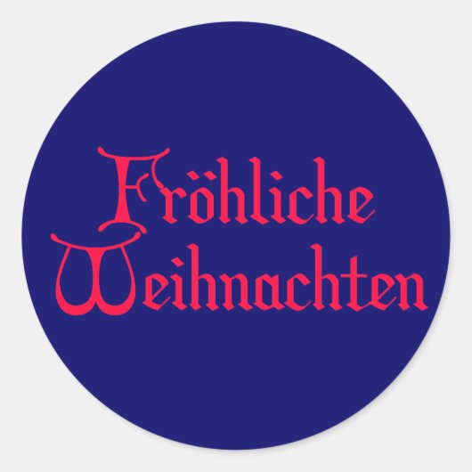 fröhliche Weihnachten Ronde Sticker (Voorkant)