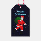 Frohliche Weihnachten - Santa Claus Cadeaulabel (Voorkant)