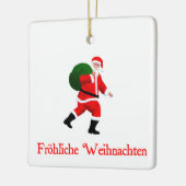 Frohliche Weihnachten - Santa Claus Keramisch Ornament (Links)