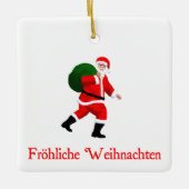 Frohliche Weihnachten - Santa Claus Keramisch Ornament (Voorkant)