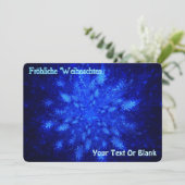 Frohliche Weihnachten - Snowburst Feestdagenkaart (Staand voorkant)