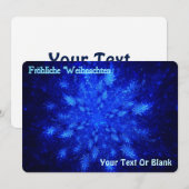Frohliche Weihnachten - Snowburst Feestdagenkaart (Voorkant / Achterkant)