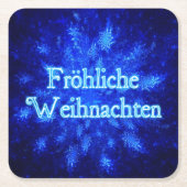 Frohliche Weihnachten - Snowburst Kartonnen Onderzetters (Voorkant)