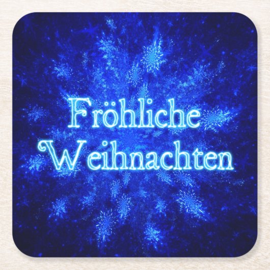Frohliche Weihnachten - Snowburst Kartonnen Onderzetters (Voorkant)