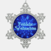 Frohliche Weihnachten - Snowburst Tin Sneeuwvlok Ornament (Voorkant)