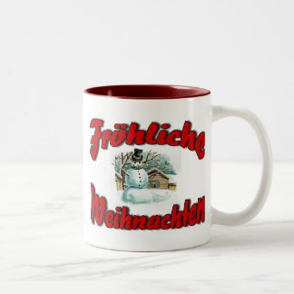 Fröhliche Weihnachten Tweekleurige Koffiemok