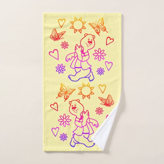 Fröhlicher Bär Handdoek (Handdoek)