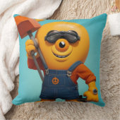 Fröhlicher Baumeister – Gelber Held mit Hammer   Kussen (Deken)