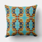 Fröhlicher Baumeister – Gelber Held mit Hammer   Kussen (Achterkant)