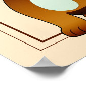 Fröhlicher, brauner Hund, sitzend -  Poster (Hoek)