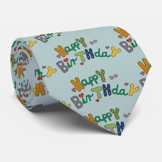 fröhlicher Geburtstag Stropdas (Opgerold)