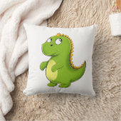 Fröhlicher Grüner Dino Kussen (Deken)