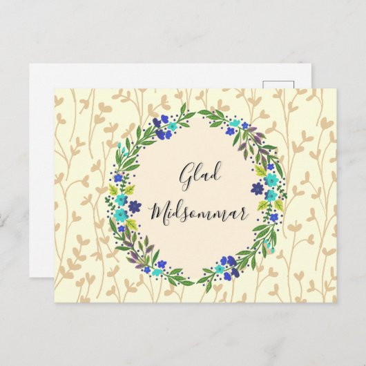 Fröhlicher Mittsommer Briefkaart (Voorkant / Achterkant)