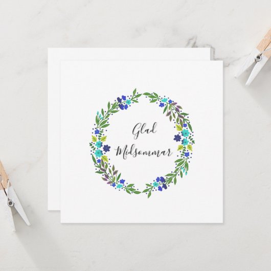 Fröhlicher Mittsommer Kaart (Voorkant / Achterkant in situ)