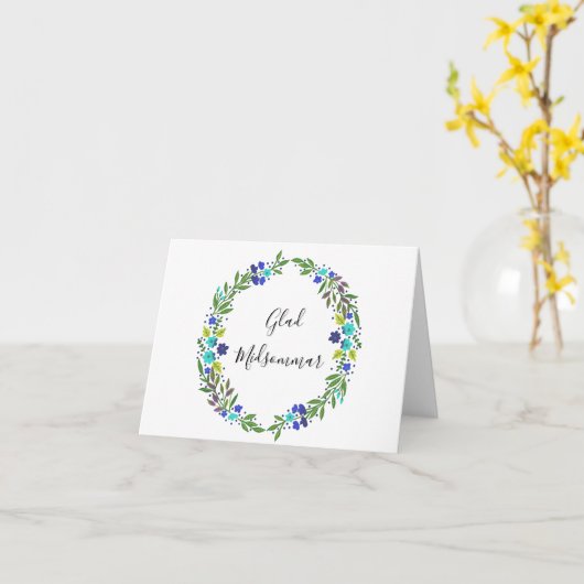 Fröhlicher Mittsommer Kaart (Gele Bloem)