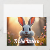 Fröhlicher Osterhase im Zauber des Frühlings (Voorkant / Achterkant)