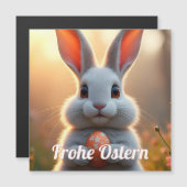 Fröhlicher Osterhase im Zauber des Frühlings (Voorkant / Achterkant)