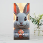 Fröhlicher Osterhase im Zauber des Frühlings (Staand voorkant)