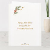 Fröhlicher Schneemann mit Weihnachtskugeln  Kaart (Achterkant)