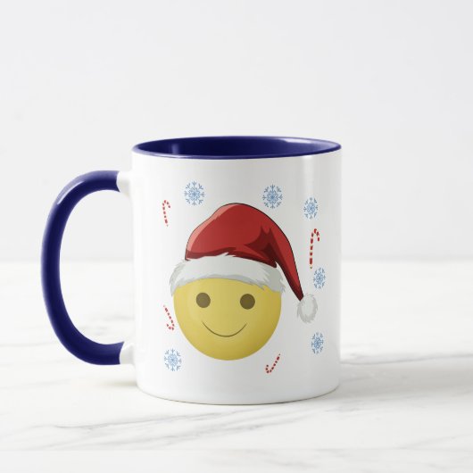 Fröhlicher Weihnachts-Smiley Mok (Links)
