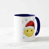 Fröhlicher Weihnachts-Smiley Mok (Voorkant rechts)