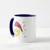 Fröhlicher Weihnachts-Smiley Mok (Voorkant links)