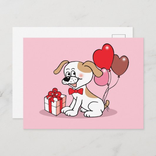 Fröhlicher Welpe Briefkaart (Voorkant / Achterkant)