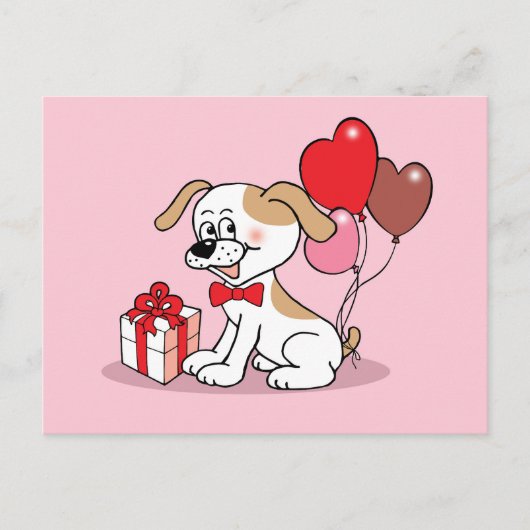 Fröhlicher Welpe Briefkaart (Voorkant)
