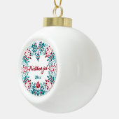 Fröiliken jul, Noord-Frisian Merry Kerstmis Keramische Bal Ornament (Rechts)