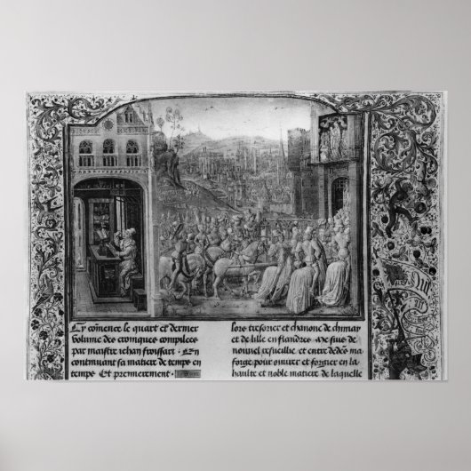 Froissart schrijft zijn chronicum poster (Voorkant)