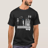 Frolf Crazy Retro 8 Bit Frisbee Discgolf T-shirt (Voorkant)