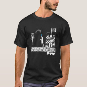 Frolf Crazy Retro 8 Bit Frisbee Discgolf T-shirt