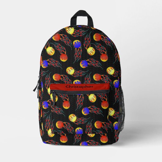 Frolf - Flaming Disc Golf Bedrukte Rugzak (Voorkant)