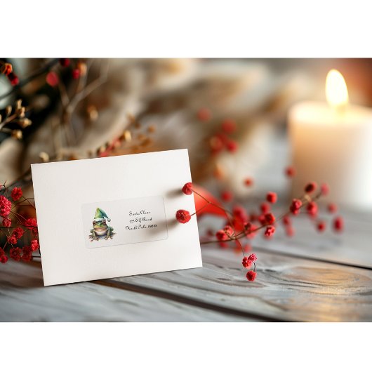 Frolic Christmas Frog, op maat Etiket