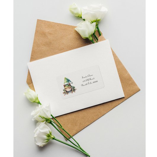 Frolic Christmas Frog, op maat Etiket