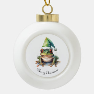 Frolic Christmas Frog, op maat Keramische Bal Ornament