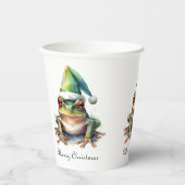 Frolic Christmas Frog, op maat Papieren Bekers (Voorkant)