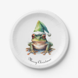 Frolic Christmas Frog, op maat Papieren Bordje
