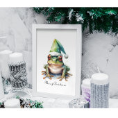 Frolic Christmas Frog, op maat Poster